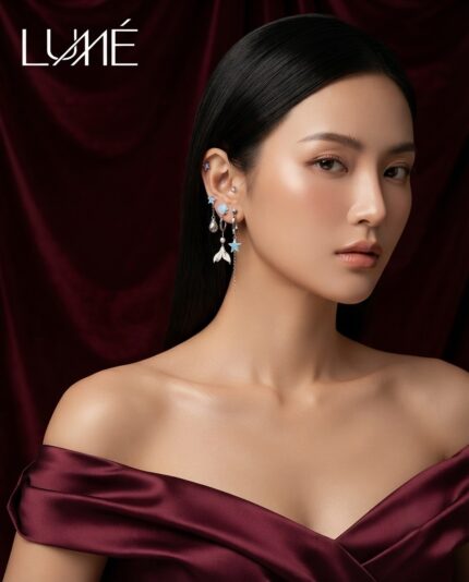 Aqua Cascade Ear Stacks