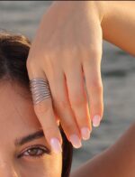 Spiral Texture Statement Ring
