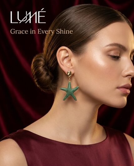 Ocean Star Siren Earrings<span> - </span>Emerald green